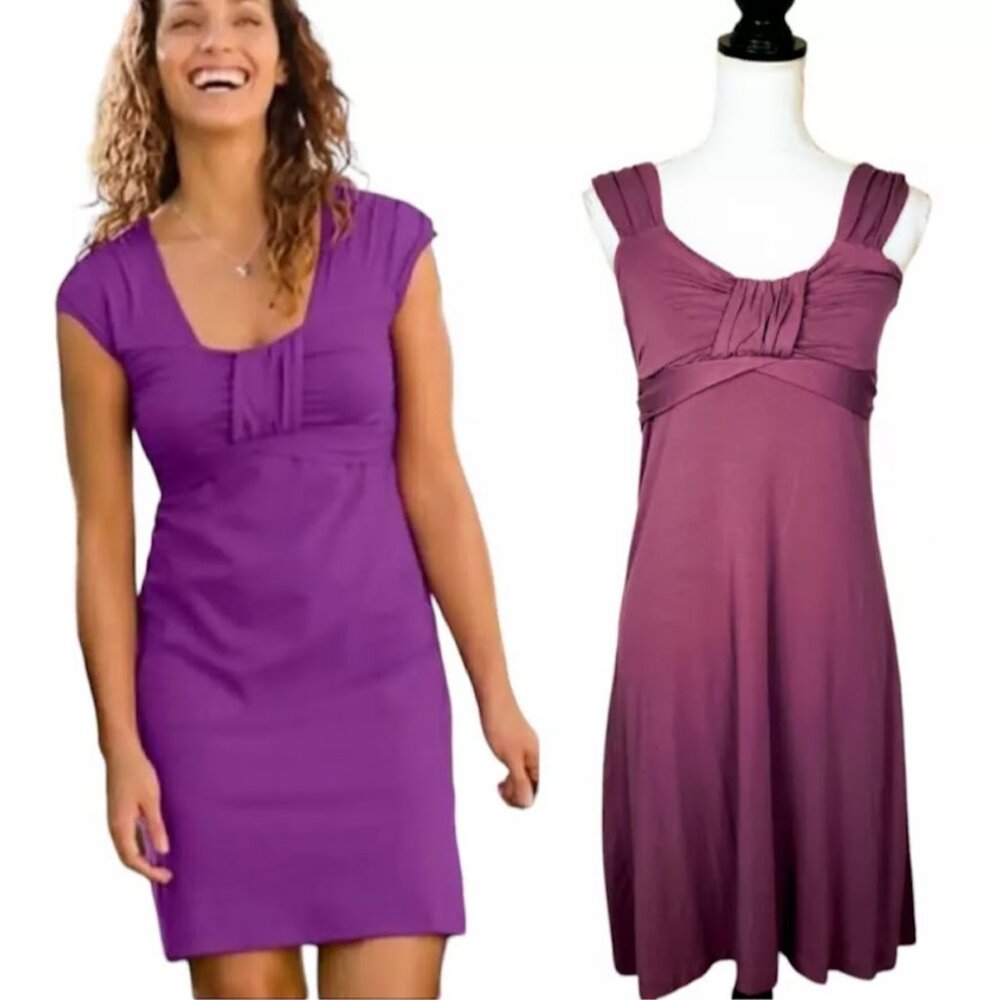 ATHLETA Leighani Twist Mini Dress, Purple Modal Sleeveless Athletic Athleisure M